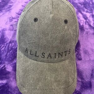 All Saints Gray Denim Cap